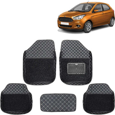 Kingsway Leatherite 7D Mat For  Ford Figo(Black)