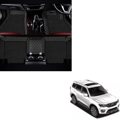 Autoclow Leatherite 7D Mat For  Mahindra Scorpio N (7 Seater)(Silver, Black)