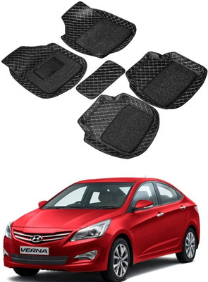 arneja trading company Leatherite 7D Mat For  Hyundai Fluidic Verna(Black)