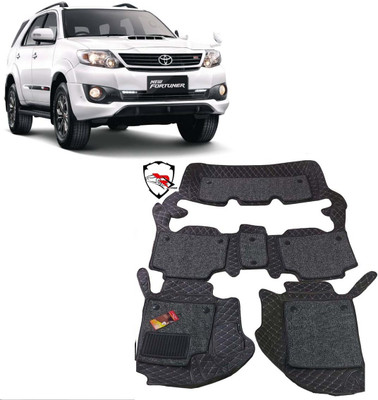 AUTORACE Leatherite 7D Mat For  Toyota Fortuner(Black)