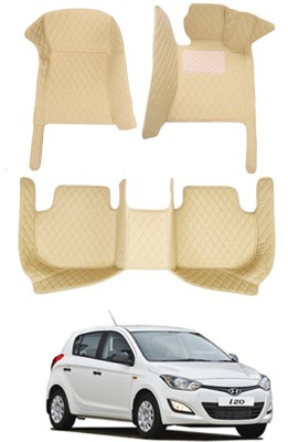 MATIES Leatherite 7D Mat For  Hyundai i20(Beige)