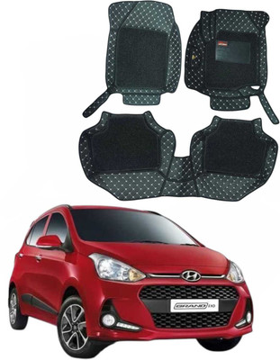 AUTOMOXCO Leather 7D Mat For  Hyundai Grand i10(Black)
