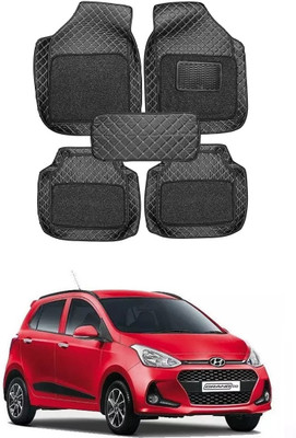arneja trading company Leatherite 7D Mat For  Hyundai Grand i10(Silver, Black)