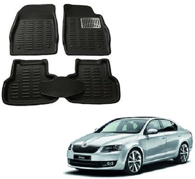 SLSHILPA Plastic 3D Mat For  Skoda Octavia(Black)