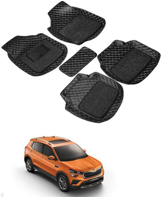 arneja trading company Leatherite 7D Mat For  Skoda Kushaq(Black)
