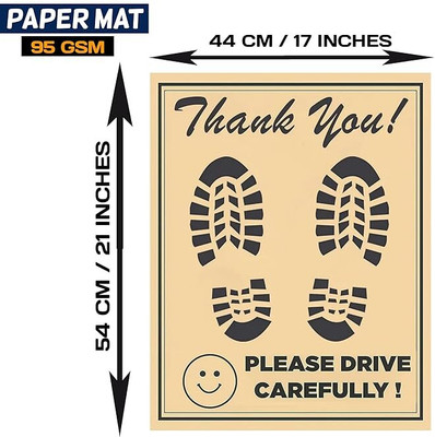 MJM Good Connections Paper Disposable Paper Mat For  Universal For Car(Brown)