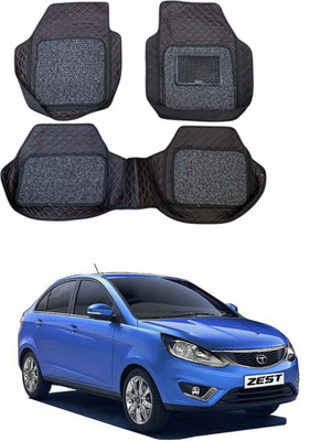 ARNEJA Leatherite 7D Mat For  Tata Zest(Red, Black)