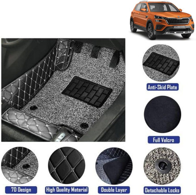 Ds enterprise Leatherite 7D Mat For  Skoda Kushaq(Black)