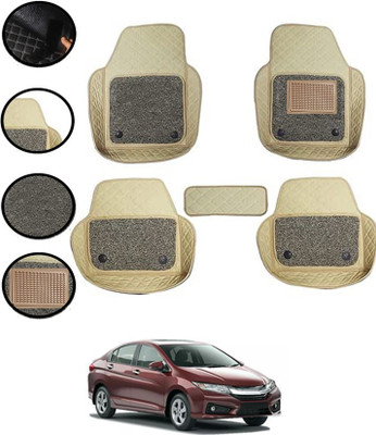 zplus Leatherite 7D Mat For  Honda Universal For Car(Beige)