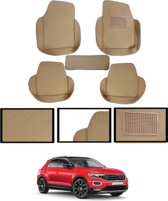monolive Leatherite Tray Mat For  Volkswagen Universal For Car(Beige)