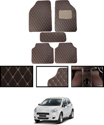 MATIES Leatherite Standard Mat For  Fiat Punto(Brown)