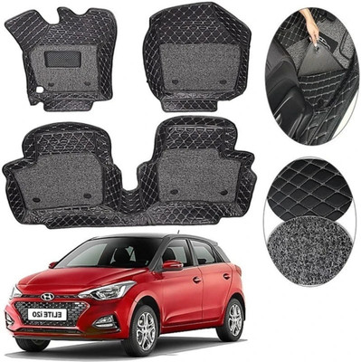 NEEKDEE Leatherite 7D Mat For  Hyundai i20, Elite i20, i20 Active(Black)