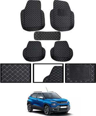 MATIES Leatherite 7D Mat For  Tata Punch(Black)