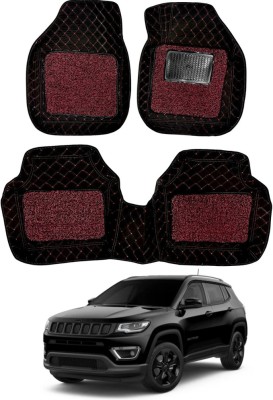 Autorepute PVC 7D Mat For  Jeep Compass(Red, Black)