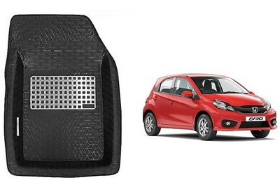 SLSHILPA Plastic Tray Mat For  Honda Brio(Black)
