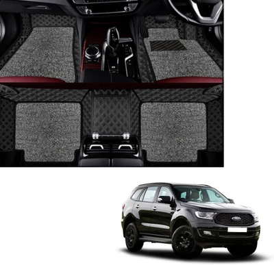Autoclow Leatherite 7D Mat For  Ford Endeavour(Gold, Silver)
