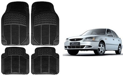 SLSHILPA Rubber Standard Mat For  Hyundai Accent(Black)