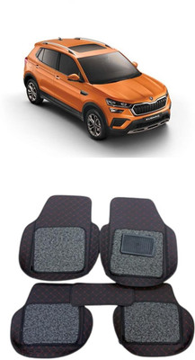 ARNEJA Leatherite 7D Mat For  Skoda Kushaq(Red, Black)