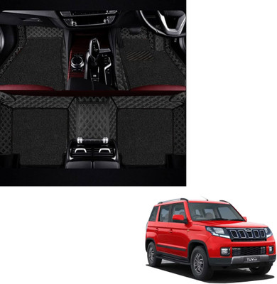 Autoclow Leatherite 7D Mat For  Mahindra TUV 300(Silver, Black)