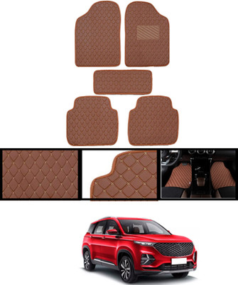 MATIES Leatherite Standard Mat For  MG Hector Plus(Brown)