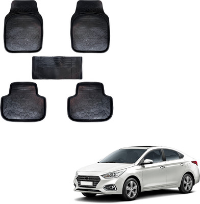 SS FOR YOUR SMART NEEDS Vinyl Standard Mat For  Hyundai Verna(Black)