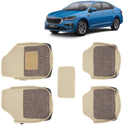 Kingsway Leatherite 7D Mat For  Skoda Slavia(Beige)