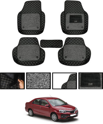 ABJD Leatherite 7D Mat For  Toyota Etios(Black)