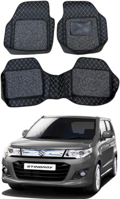 ARNEJA Leatherite 7D Mat For  Maruti Suzuki WagonR Stingray(Silver, Black)