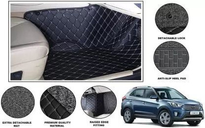 TOFIT ENTERPRISE Leather 7D Mat For  Hyundai Creta(Black)