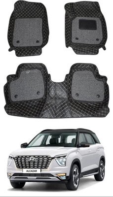onefit enterprises Leatherite 7D Mat For  Hyundai Alcazar(Black)