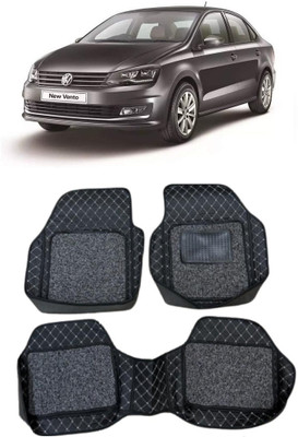 arneja trading company Leatherite 7D Mat For  Volkswagen Vento(Silver, Black)