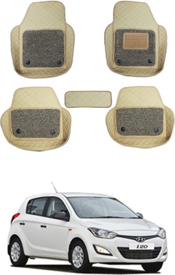 MATIES Leatherite 7D Mat For  Hyundai i20(Beige)