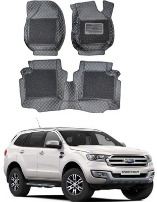 Autoxygen Leatherite 7D Mat For  Ford Endeavour(Black)