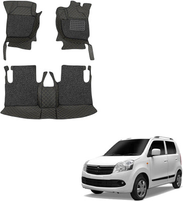AUTOiSTiX Leatherite 7D Mat For  Maruti WagonR(Black, Beige)