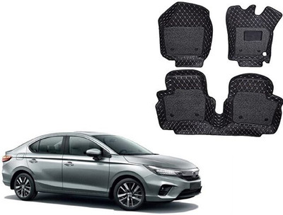 TOFIT ENTERPRISE Leather 7D Mat For  Honda City(Black)