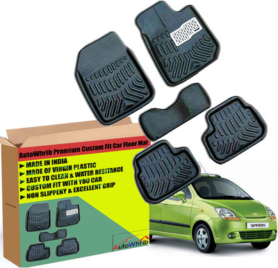 Autowhrib Plastic 3D Mat For  Chevrolet Spark(Black)