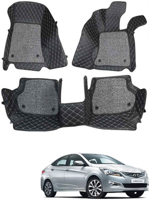 arneja trading company Leatherite 7D Mat For  Hyundai Fluidic Verna 4S(Black)