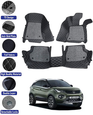 MATIES Leatherite 7D Mat For  Tata Nexon(Black)