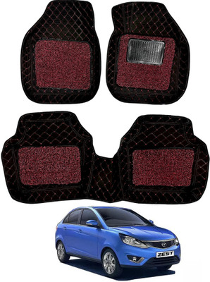 Autorepute PVC 7D Mat For  Tata Zest(Red, Black)