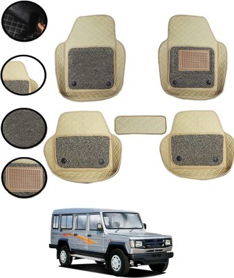 ABJD Leatherite 7D Mat For  Force Universal For Car(Beige)