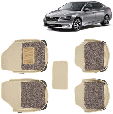 Kingsway Leatherite 7D Mat For  Skoda Superb(Beige)