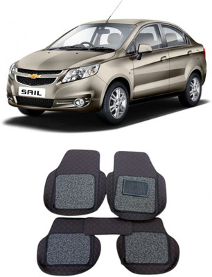 ARNEJA Leatherite 7D Mat For  Chevrolet Sail(Red, Black)