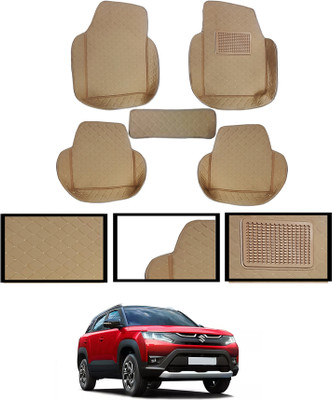 MATIES Leatherite 7D Mat For  Maruti Universal For Car(Beige)