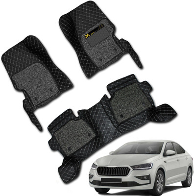 TOFIT ENTERPRISE Leatherite 7D Mat For  Skoda Slavia(Black)