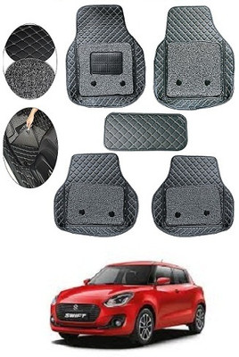 SLSHILPA Leather 7D Mat For  Maruti Suzuki Swift(Black)