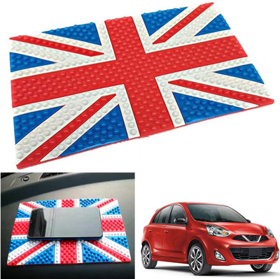 PEEPS STORE Rubber Tray Mat For  Nissan Micra(Red, Blue)