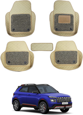RKPSP Leatherite 7D Mat For  Hyundai Universal For Car(Beige)