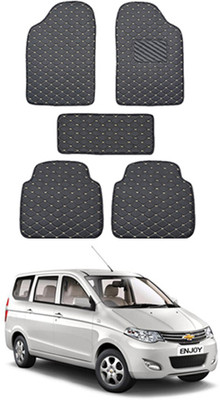 MATIES Leatherite Standard Mat For  Chevrolet Enjoy(Black)