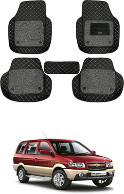 MATIES Leatherite 7D Mat For  Chevrolet Tavera(Black)