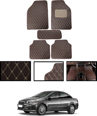 MSNP Leatherite Standard Mat For  Fiat Linea(Brown)